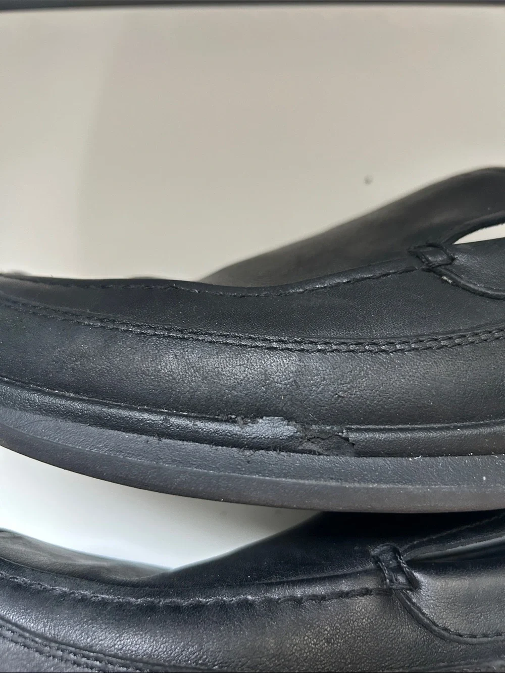 Red Wing Black Leather Slip-On Loafers for Men